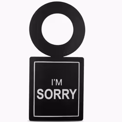 Vinstrip - Flaskekort Sort- "I'm Sorry"