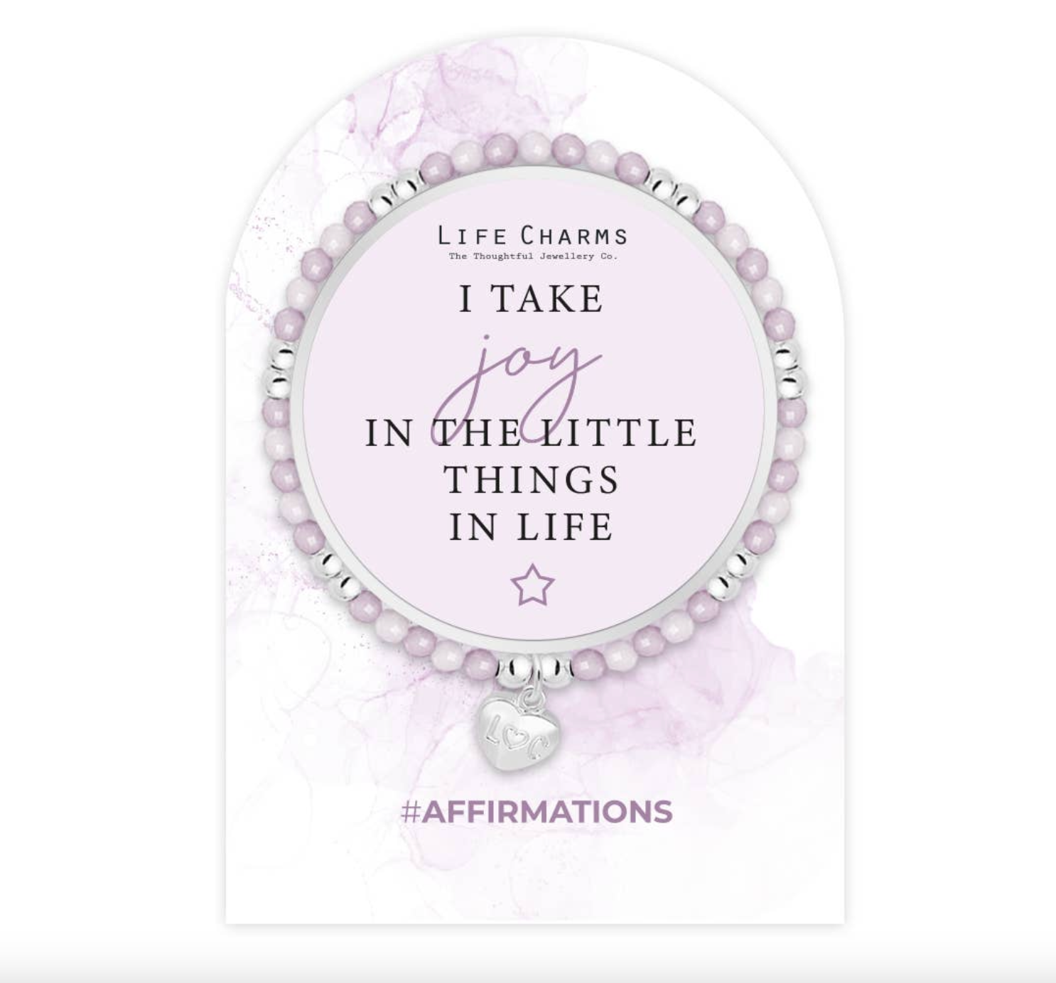 Life Charms - Affirmation Bracelet - "Joy in the little things in life"