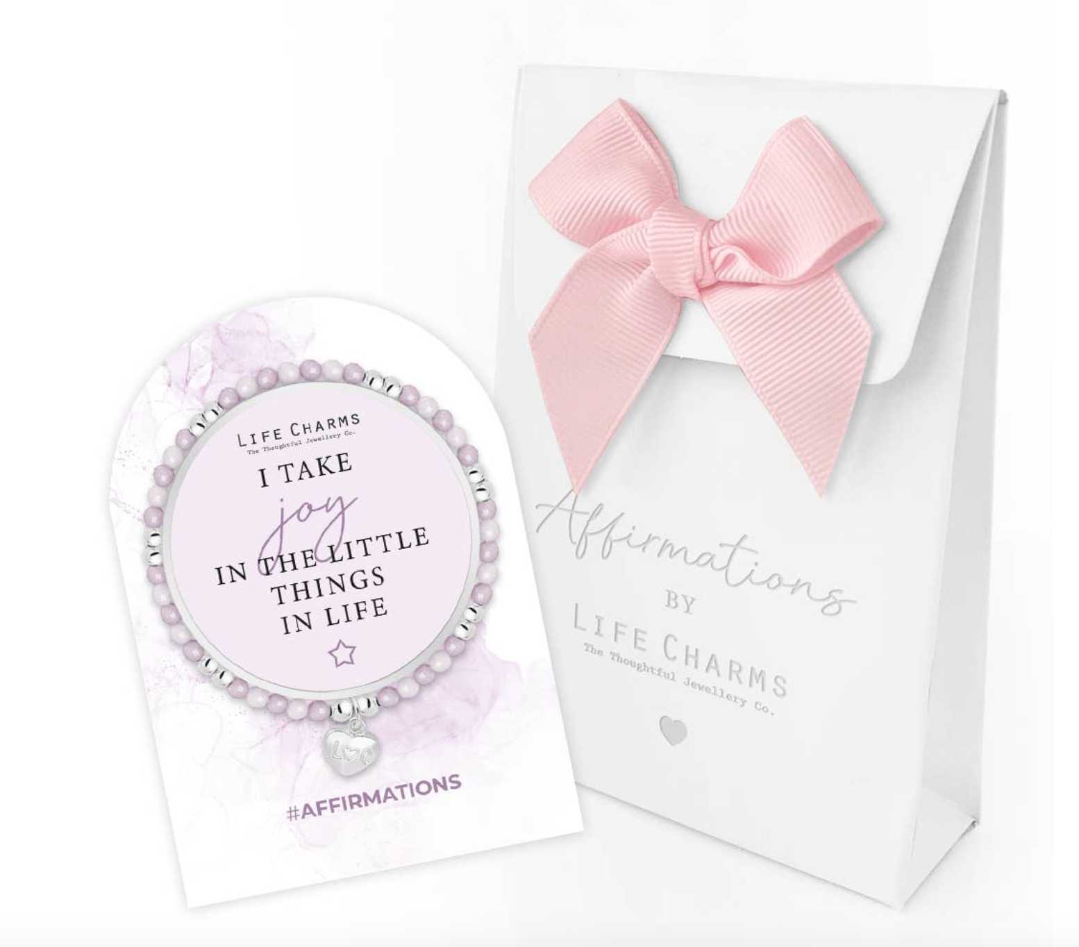 Life Charms - Affirmation Bracelet - "Joy in the little things in life"