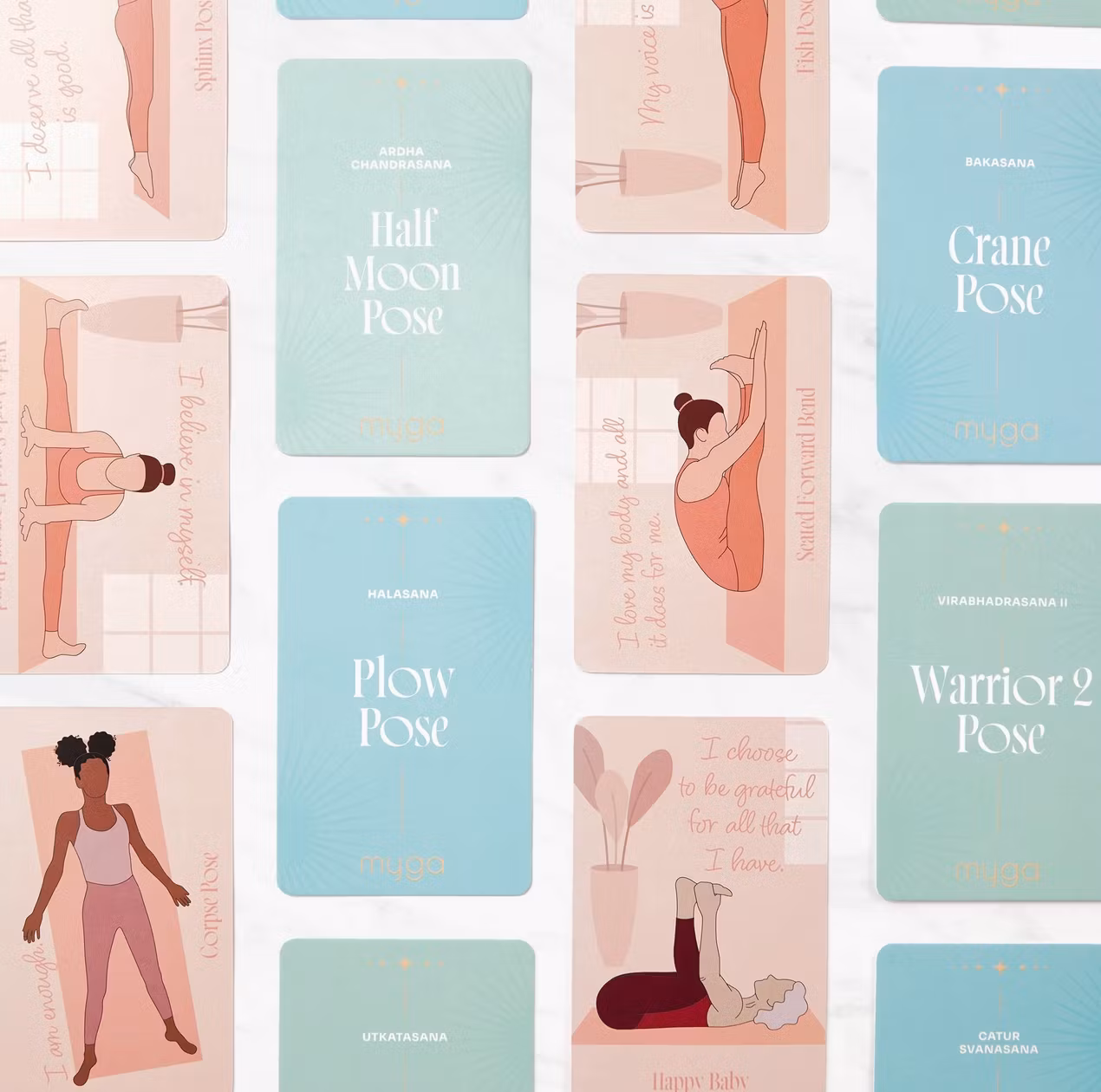 MYGA - YOGA Affirmation Pose Cards