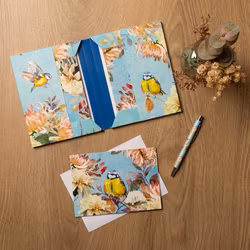 Kortpakke - Fugl og blomst