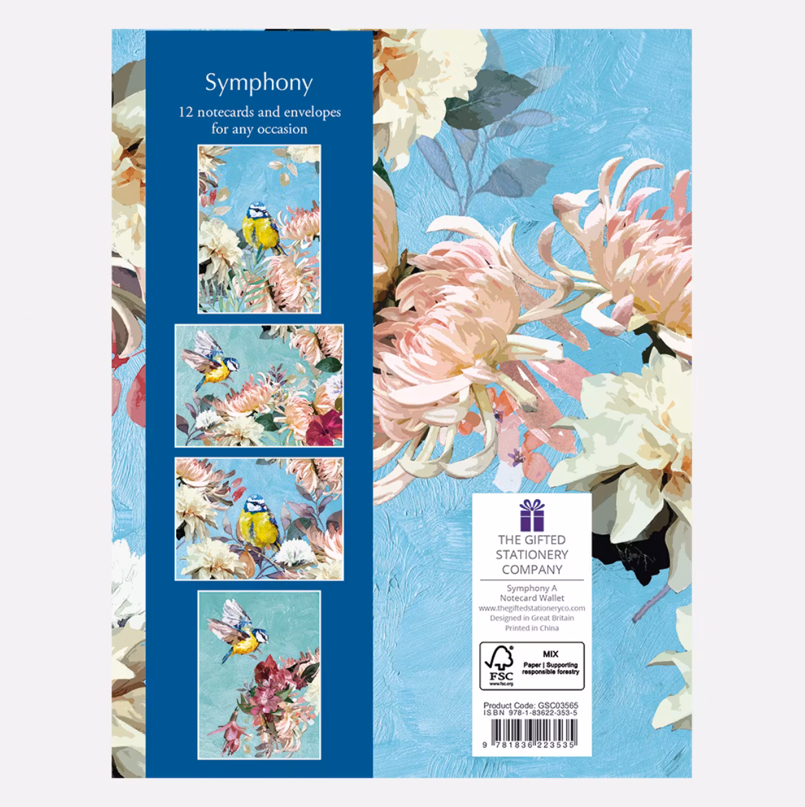 Kortpakke - Fugl og blomst
