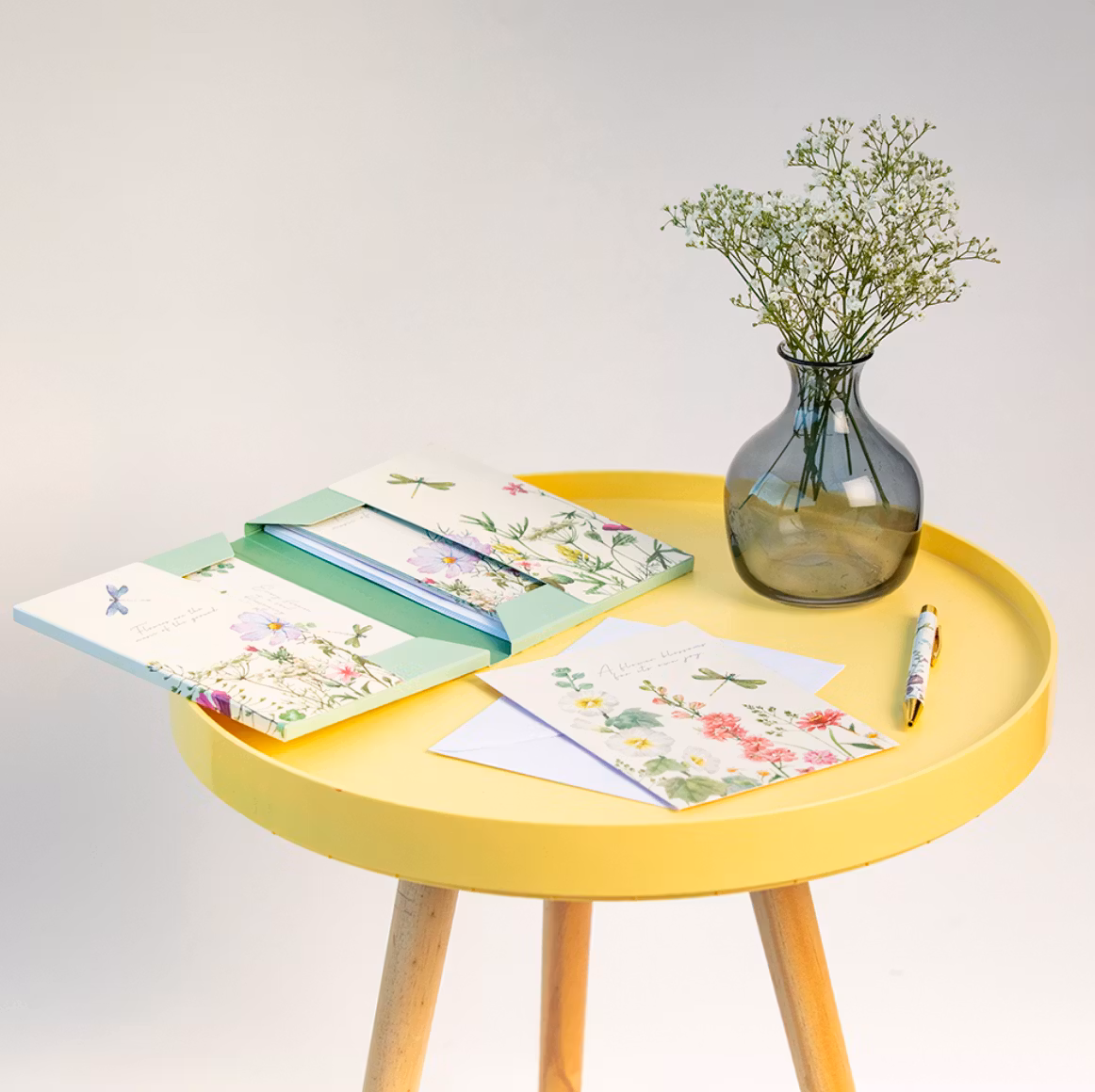 Kortpakke - 12 kort - Blomster og Øyenstikkere