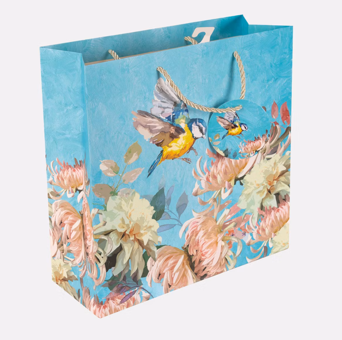 Stor Gavepose - Fugl og blomster