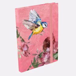 A6 Notatbok - Fugl og Blomster