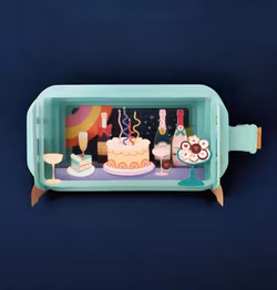 Alljoy Design -  Flaskepost  - Bursdag