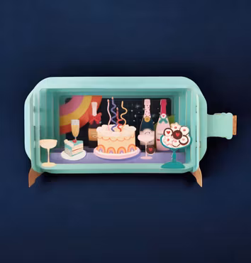 Alljoy Design -  Flaskepost  - Bursdag