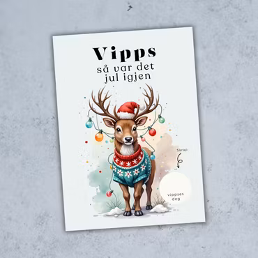 Vipps Julekort - Reindeer