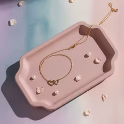 Everly Made - Linked Heart - Mor/Datter - Gullkjede