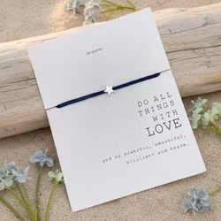 Parsley & Pepper - Friendship Bracelet - Silver Star - Blå