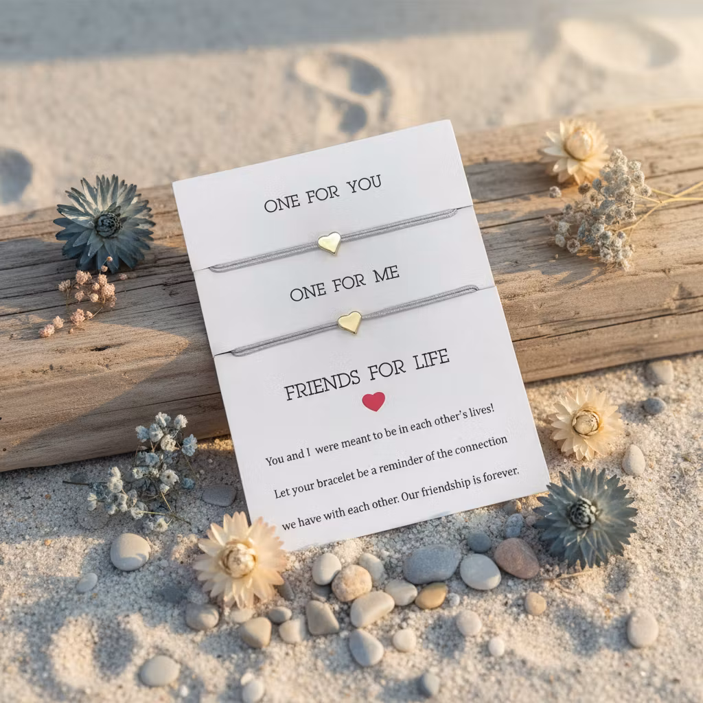 Parsley & Pepper - Friends for Life Bracelet - Grey Heart