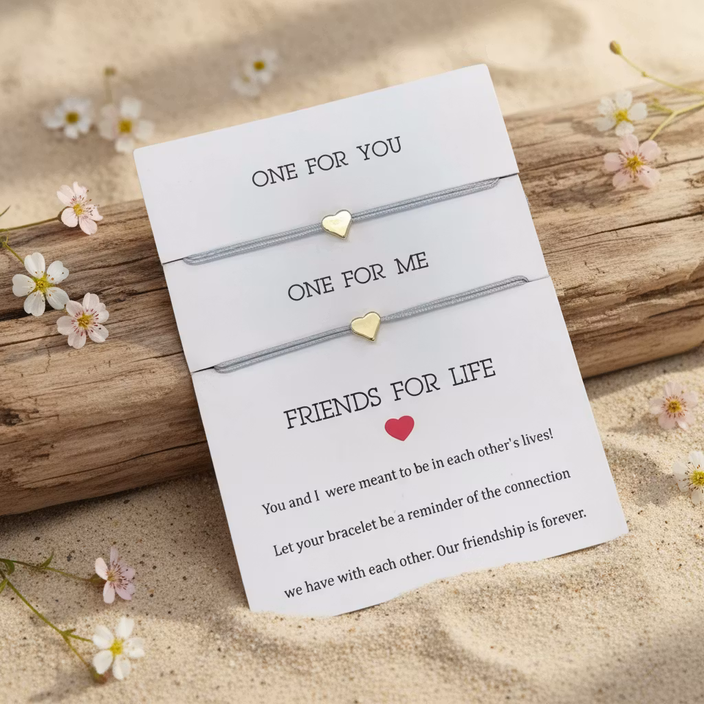 Parsley & Pepper - Friends for Life Bracelet - Grey Heart