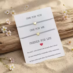 Parsley & Pepper - Friends for Life Bracelet - Grey Heart