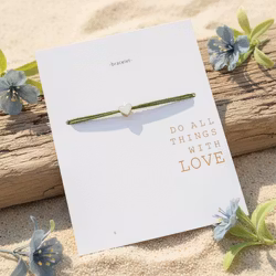 Parsley & Pepper - Friendship Heart  Bracelet - Olive