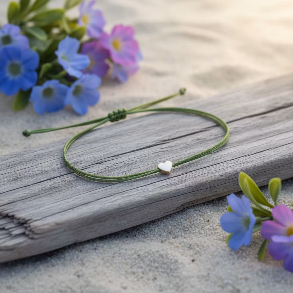 Parsley & Pepper - Friendship Heart  Bracelet - Olive