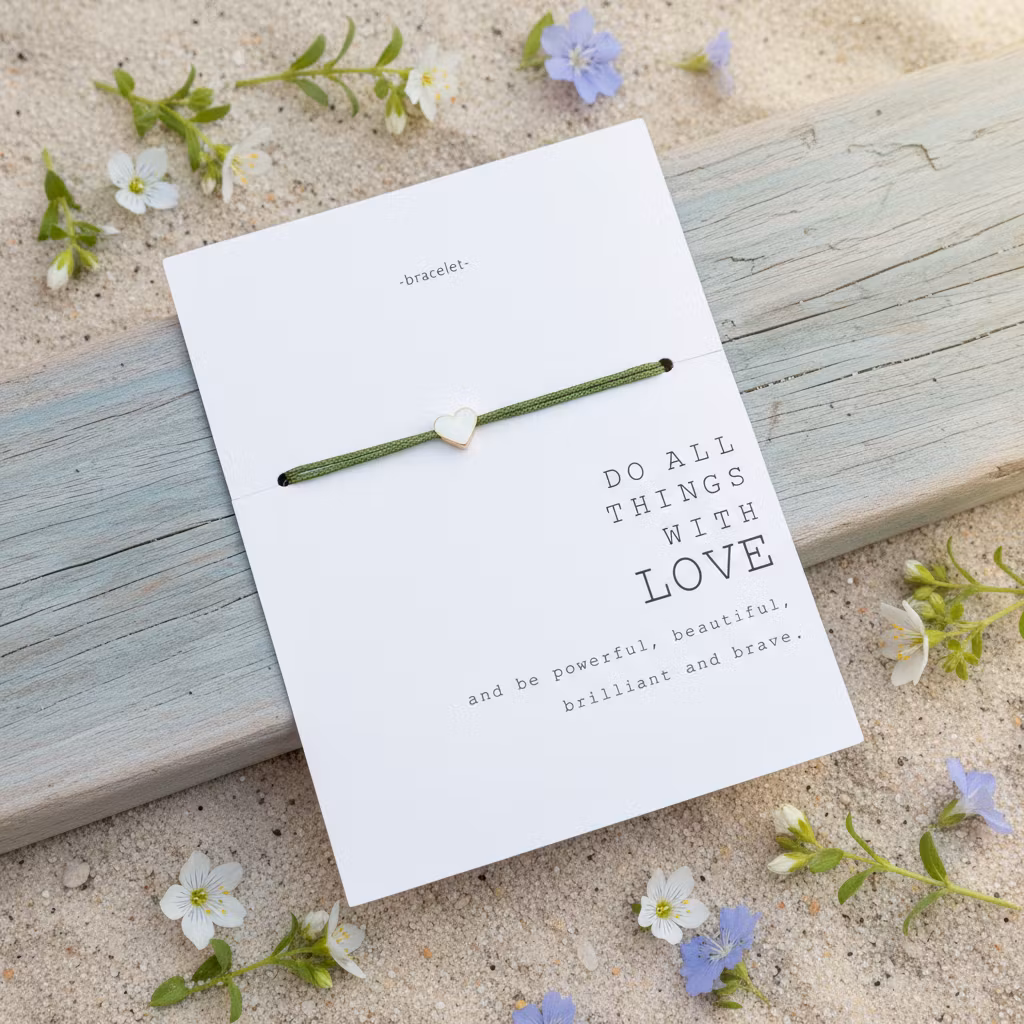 Parsley & Pepper - Friendship Heart  Bracelet - Olive