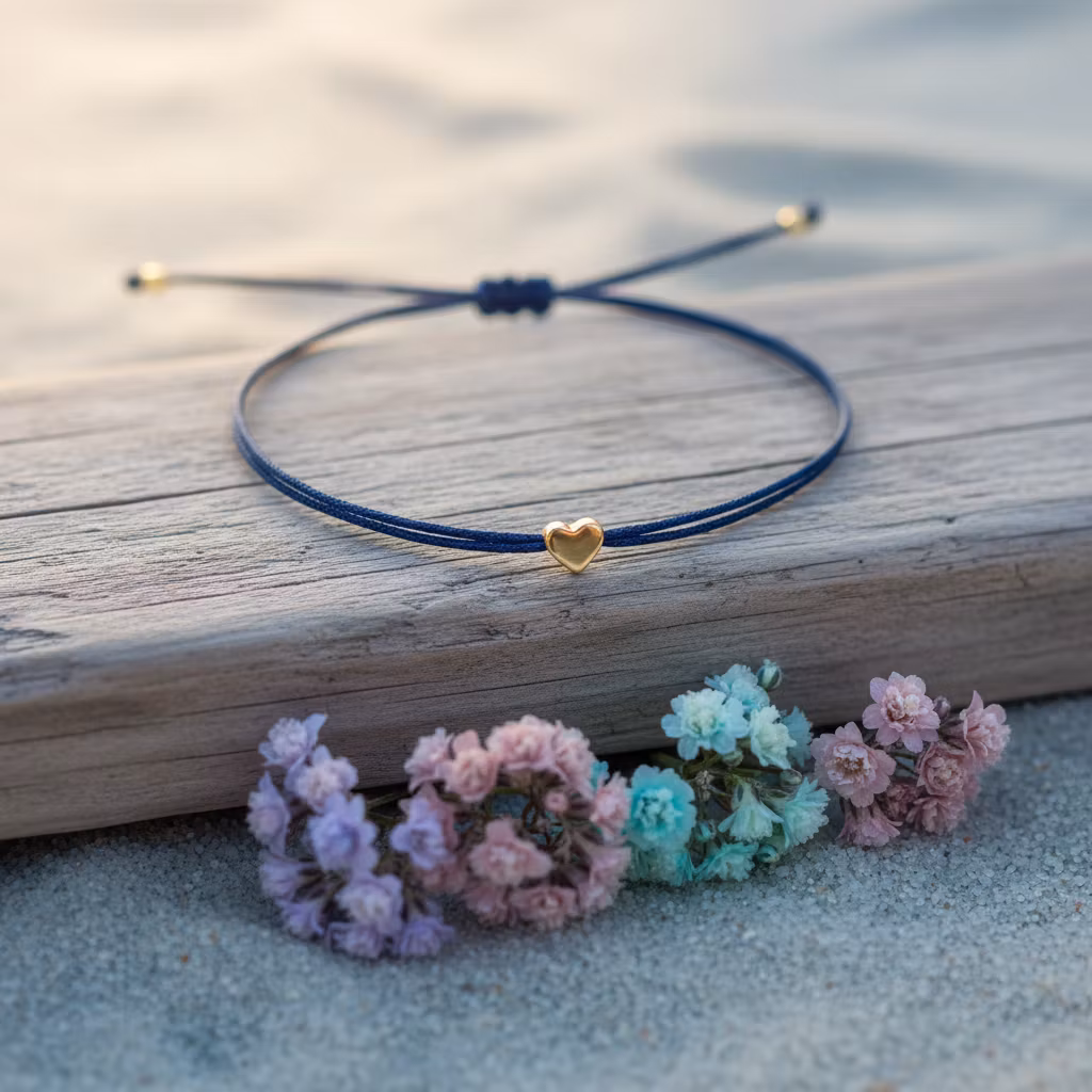 Parsley & Pepper - Friendship Heart Bracelet  - Mørk Blå