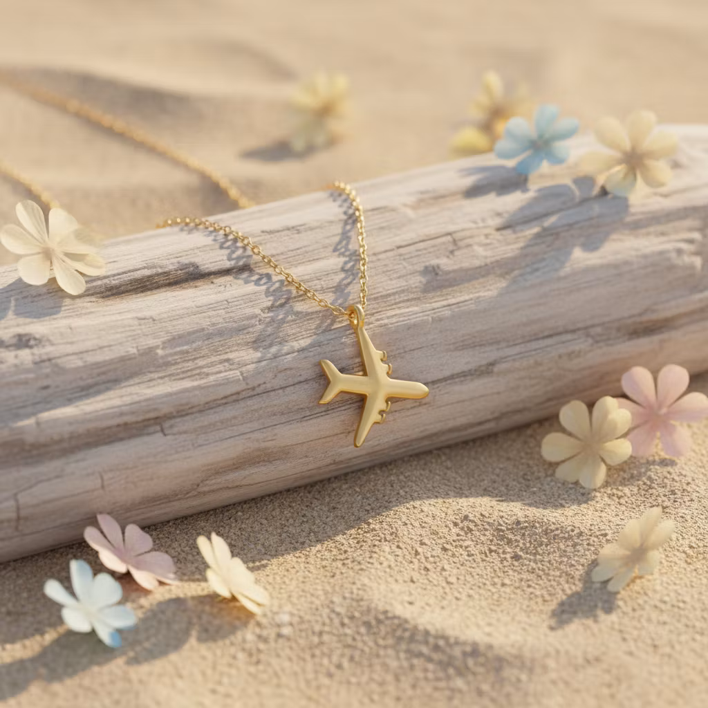 ZÓLDI jewels  Air Plane Gold Necklace