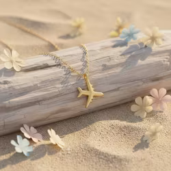 ZÓLDI jewels  Air Plane Gold Necklace