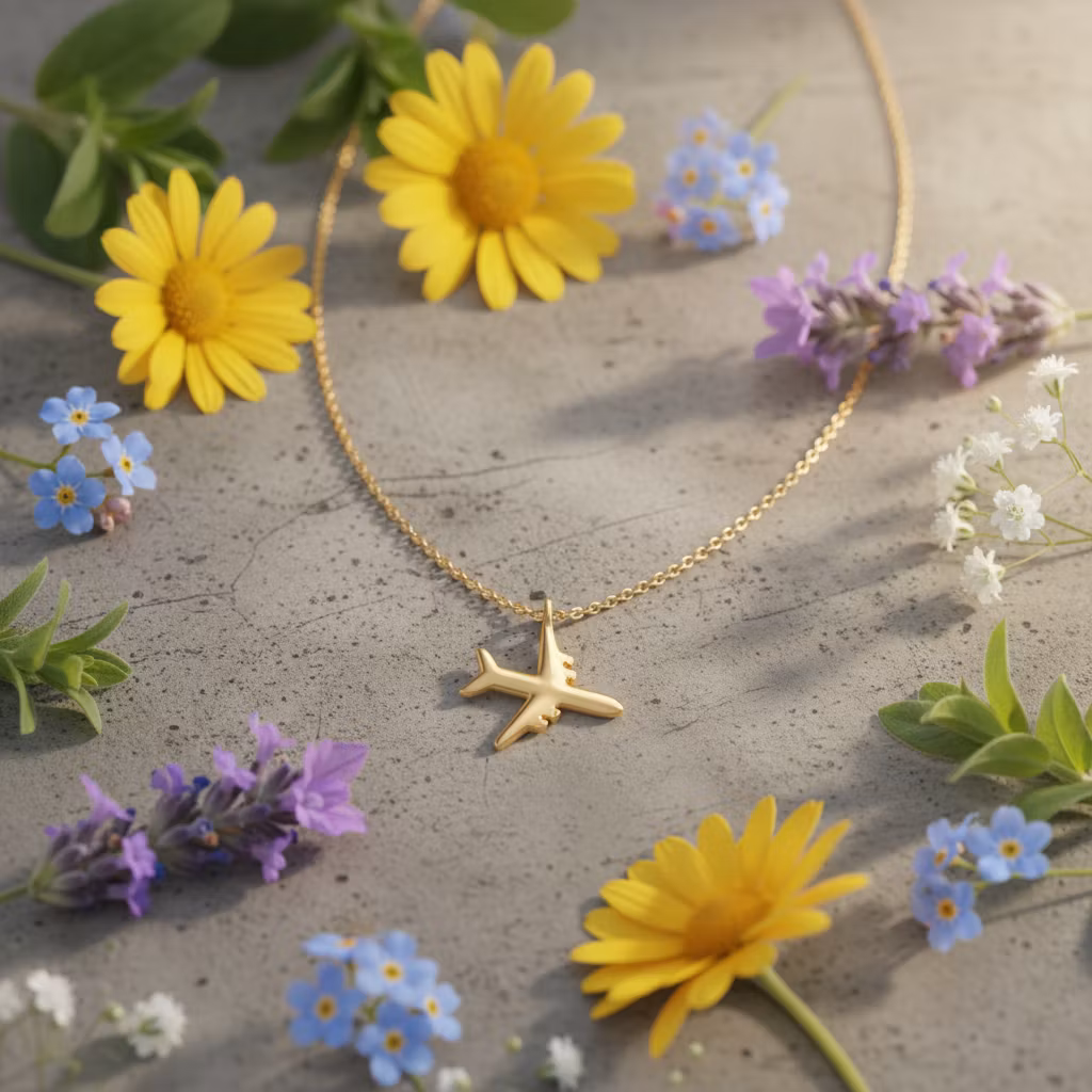 ZÓLDI jewels  Air Plane Gold Necklace