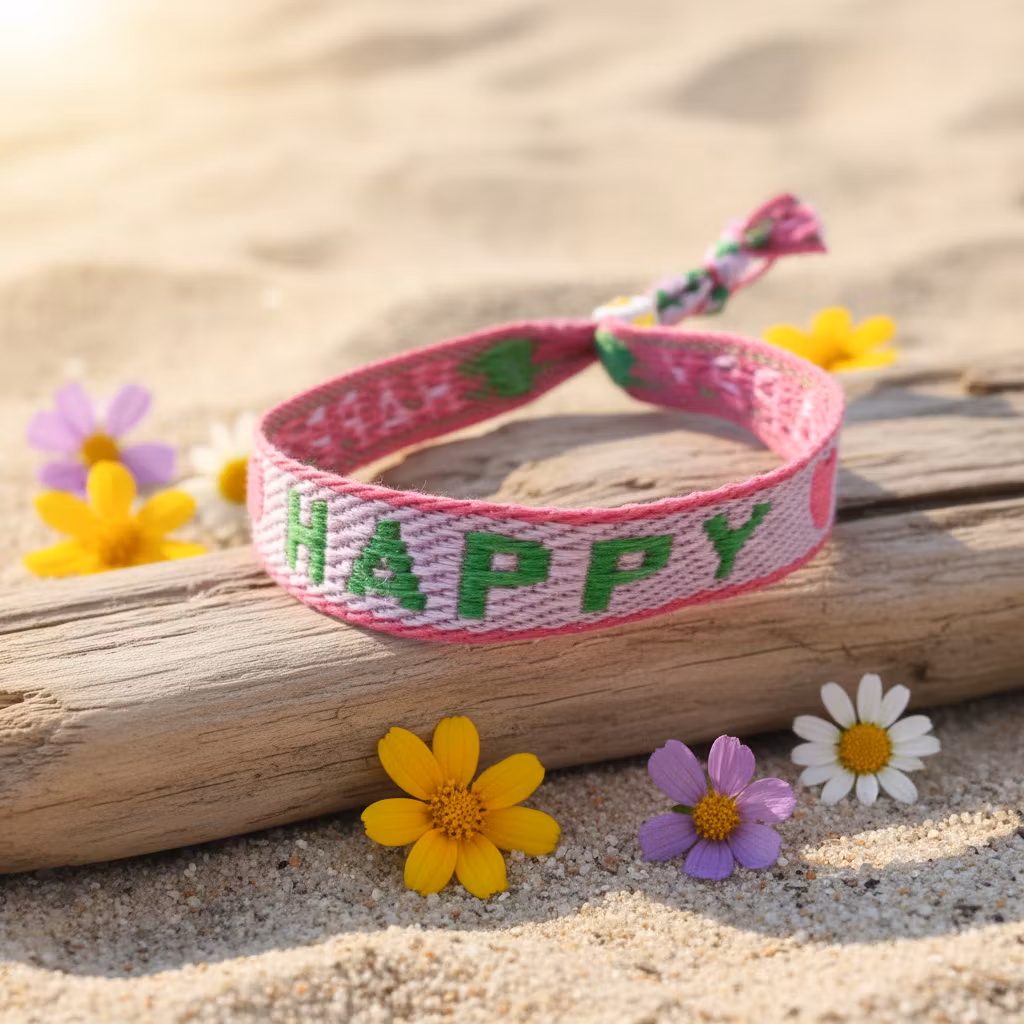 Ribbon Bracelet - HAPPY