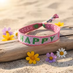 Ribbon Bracelet - HAPPY