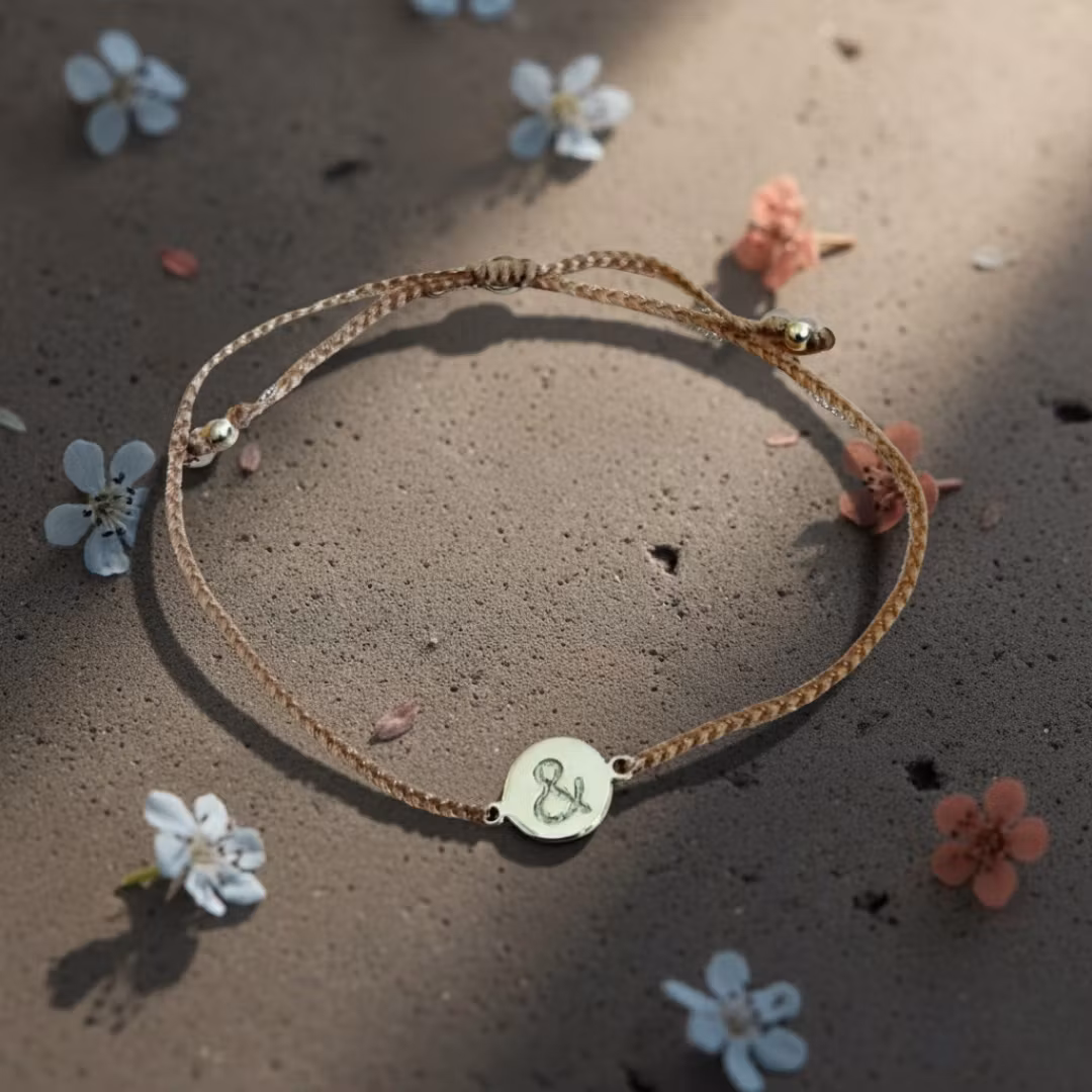 Bali Bliss Armbånd - Gammelrosa -  & symbol for mental helse