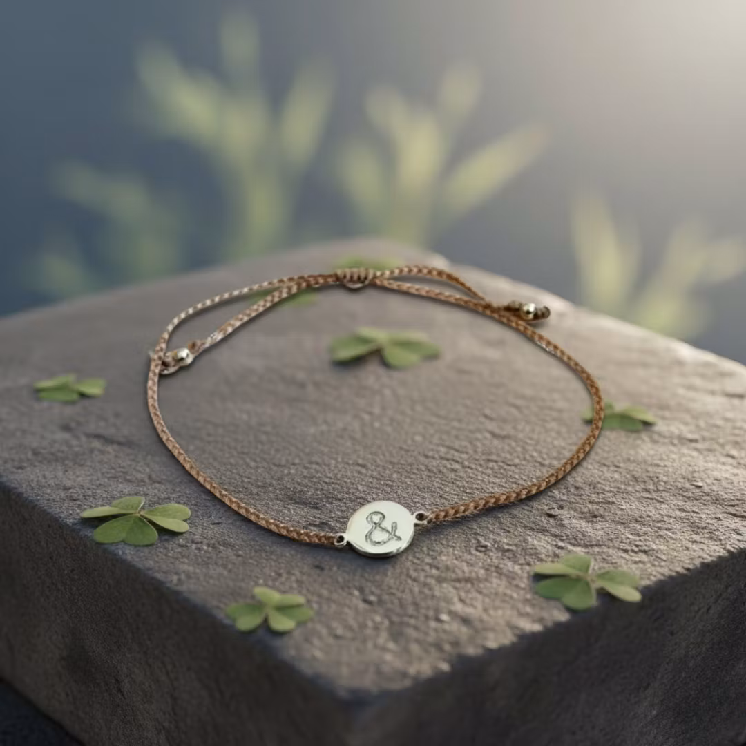 Bali Bliss Armbånd - Gammelrosa -  & symbol for mental helse