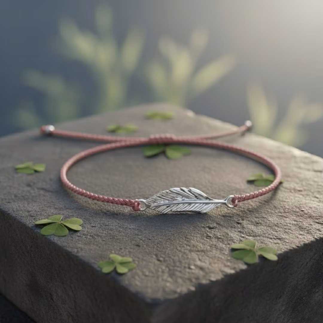 Bali Bliss Armbånd - Fjær - Gammelrosa
