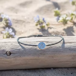 Bali Bliss Armbånd - Gråblå -  & symbol for mental helse