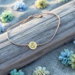 Bali Bliss Armbånd - Gammelrosa -  Gullbelagt & Symbol
