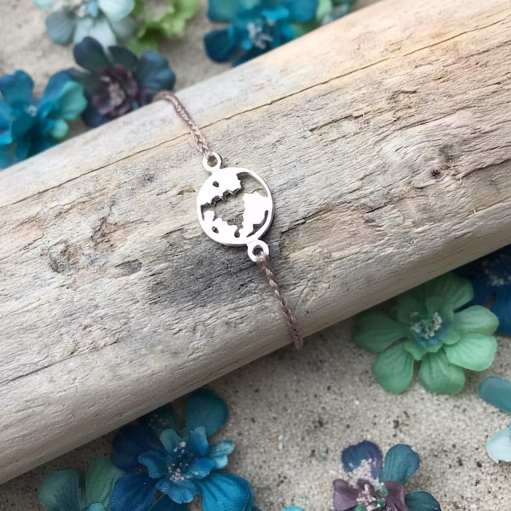 Bali Bliss Armbånd - Globe - Gammelrosa