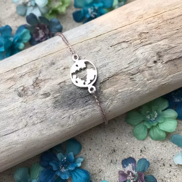 Bali Bliss Armbånd - Globe - Gammelrosa