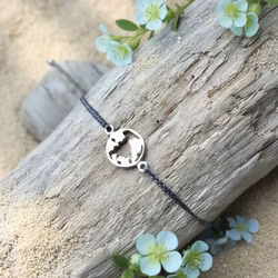 Bali Bliss Armbånd - Globe - Gråblå