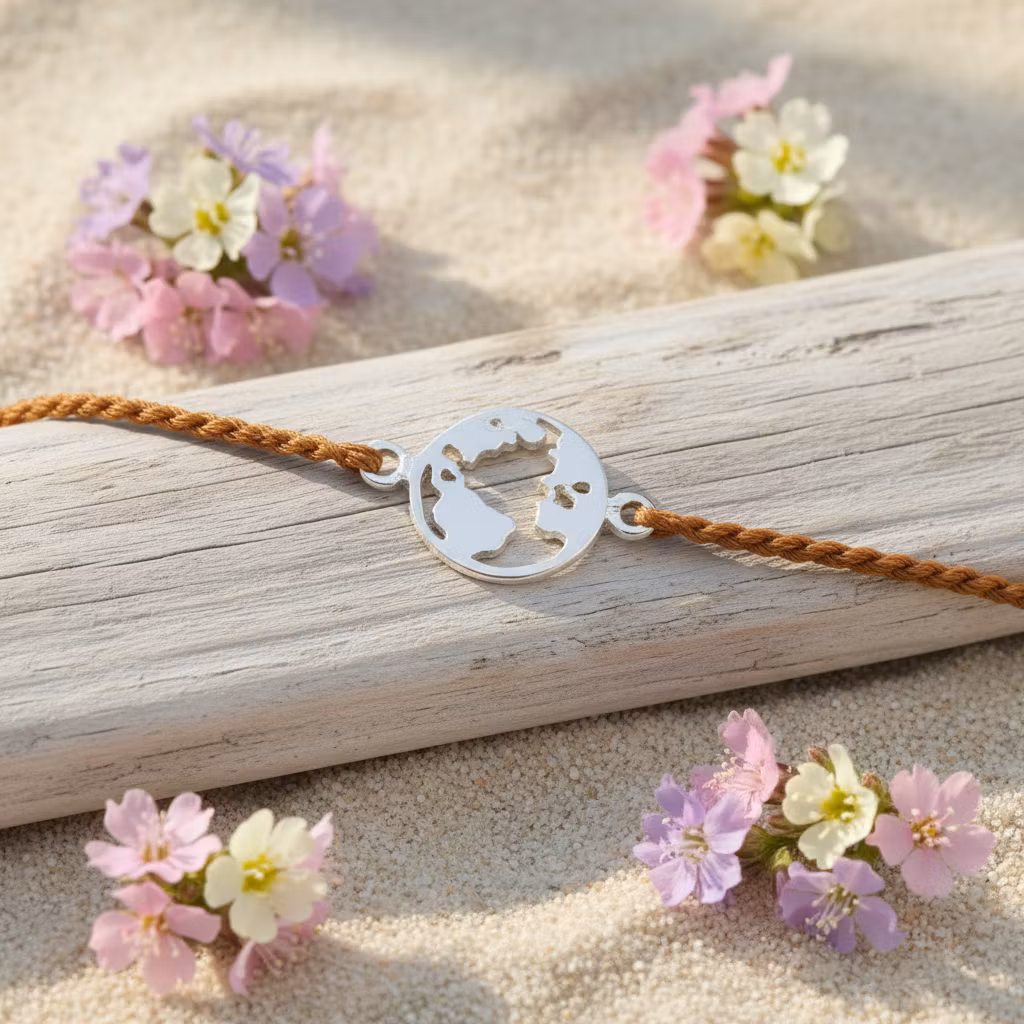 Bali Bliss Armbånd - Globe - Burnt Orange