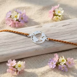 Bali Bliss Armbånd - Globe - Burnt Orange