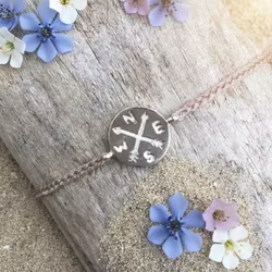 Bali Bliss Armbånd - Kompass - Gammelrosa