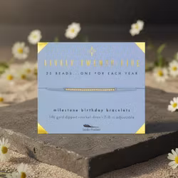 Lucky Feather - Milestone Birthday Bracelet - GOLD - Twenty-Five