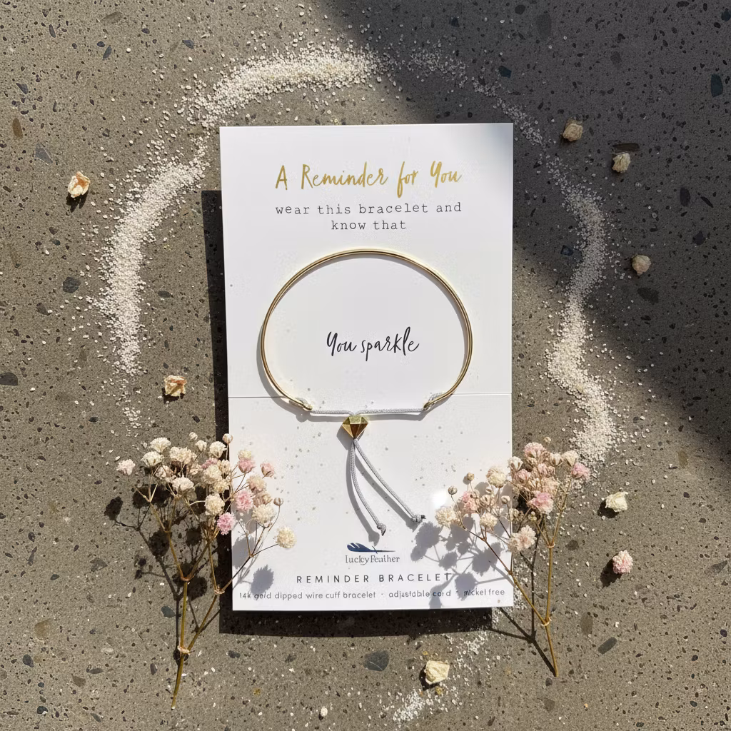 Lucky Feather - "You SPARKLE" Bracelet