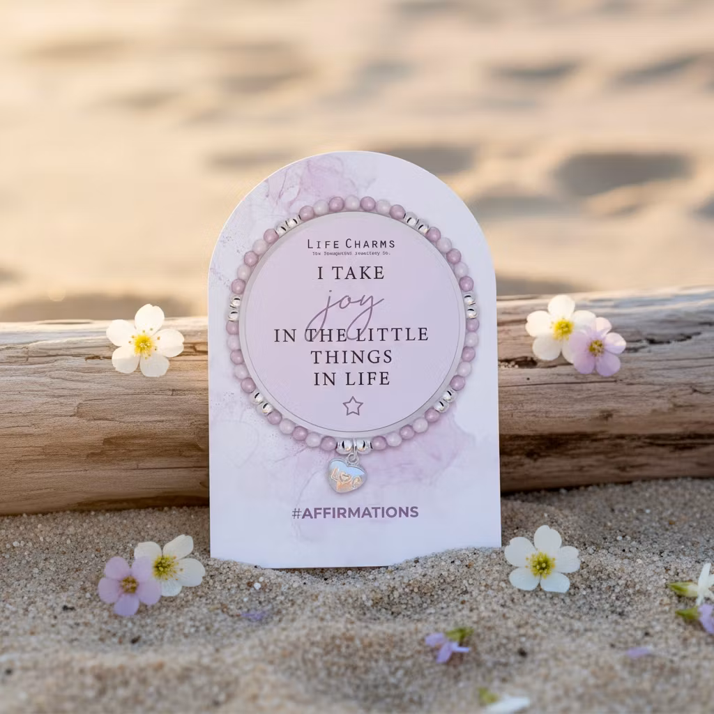 Life Charms - Affirmation Bracelet - "Joy in the little things in life"