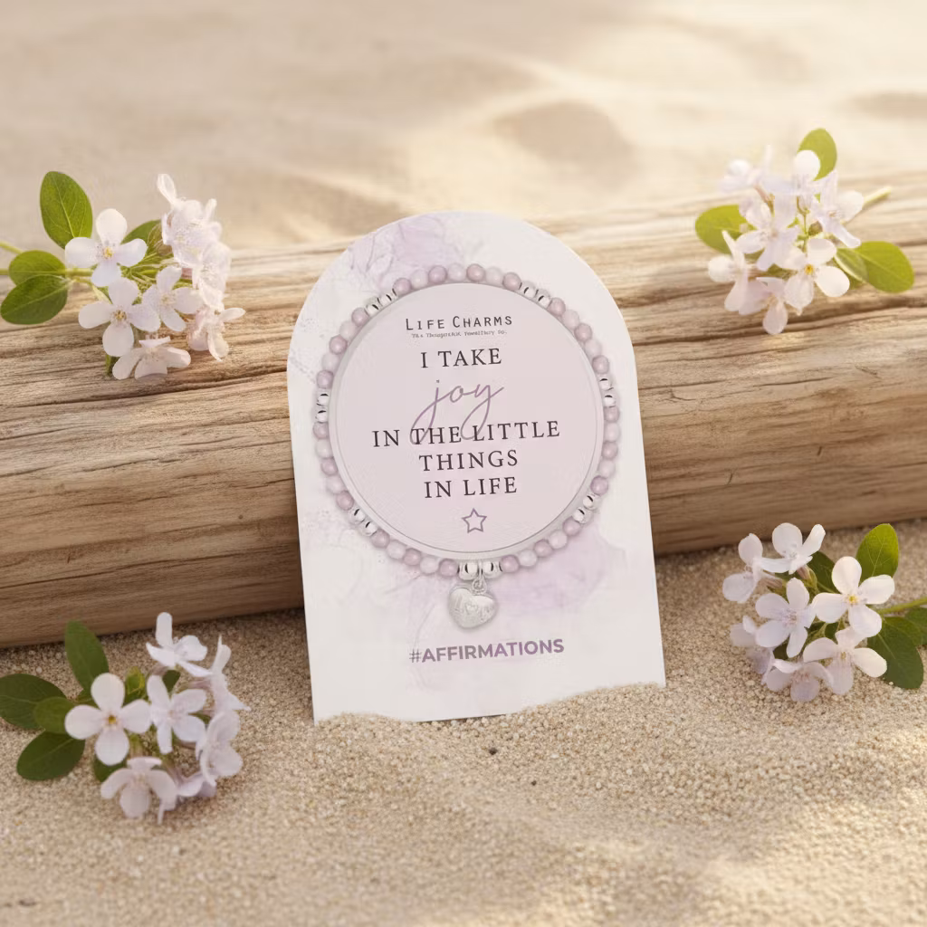 Life Charms - Affirmation Bracelet - "Joy in the little things in life"