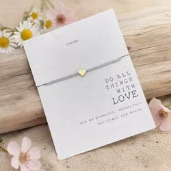 Parsley & Pepper - Friendship Bracelet - Gold Heart Grå