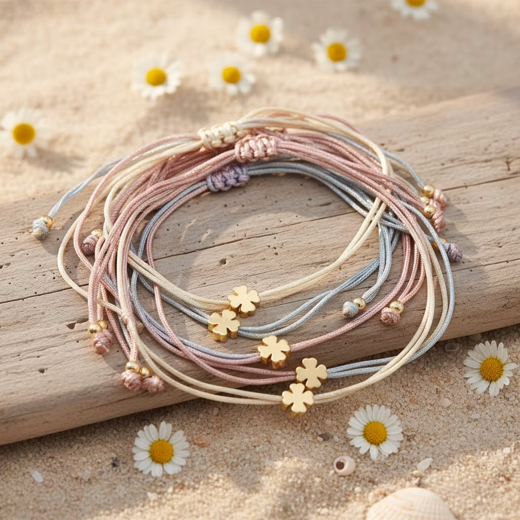 Parsley & Pepper - Friendship Bracelet - Heart -Peach