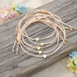 Parsley & Pepper - Friendship Bracelet - Heart -Peach