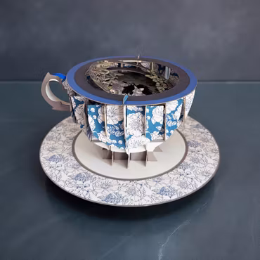A Cup of Tea Pop Up Card - Kaniner