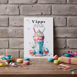 Vipps Bursdagskort - Milkshake