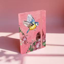A6 Notatbok - Fugl og Blomster