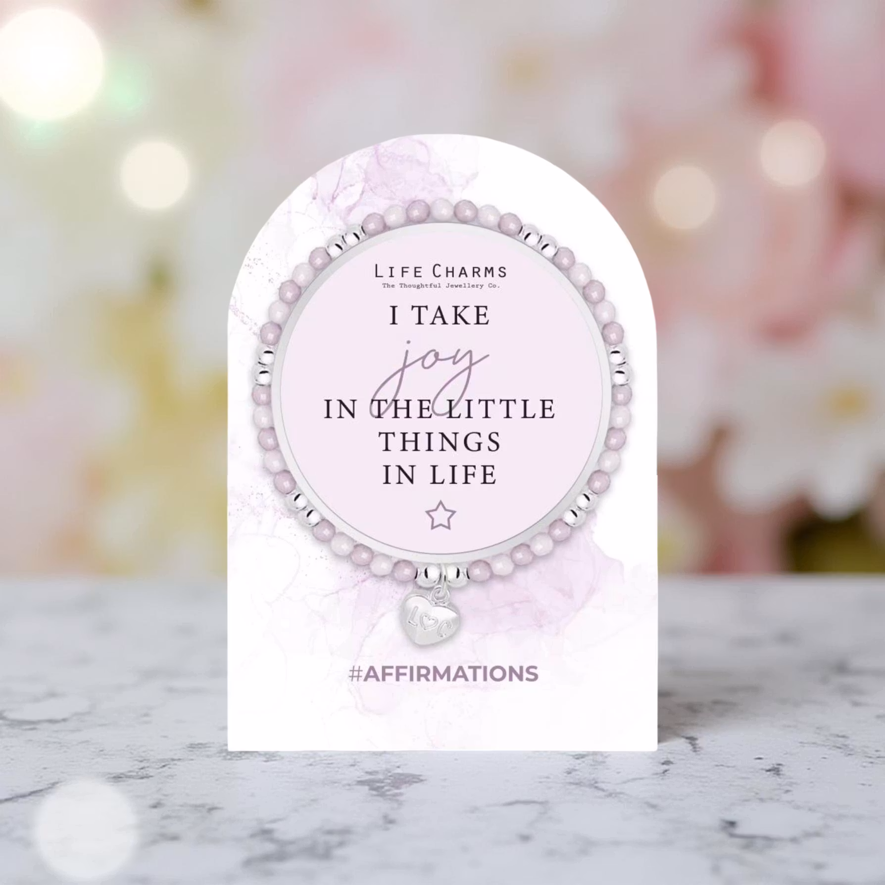 Life Charms - Affirmation Bracelet - "Joy in the little things in life"