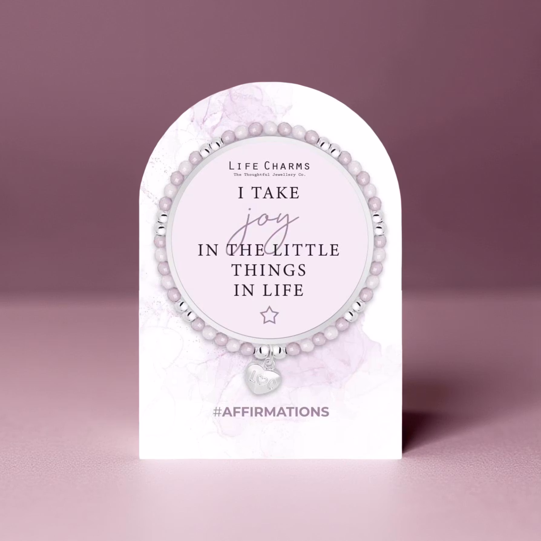 Life Charms - Affirmation Bracelet - "Joy in the little things in life"