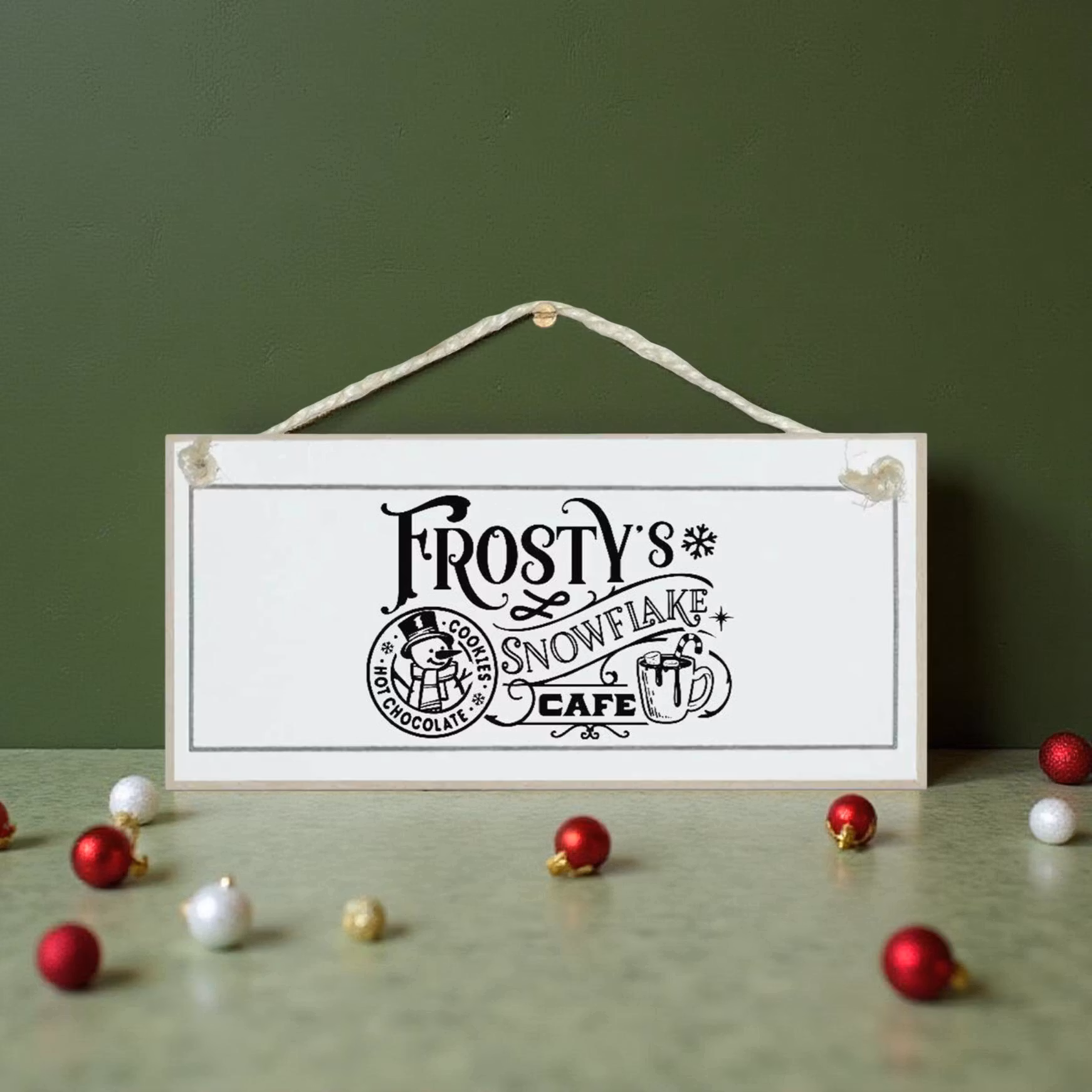 Crafty Clara Wooden Sign - "Frosty's Christmas Sign"